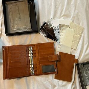 Moterm Versa leather planner caramel 30mm silver rings